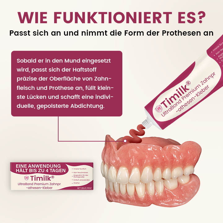 Timilk® UltraBond Premium Zahnprothesen-Kleber 🔥