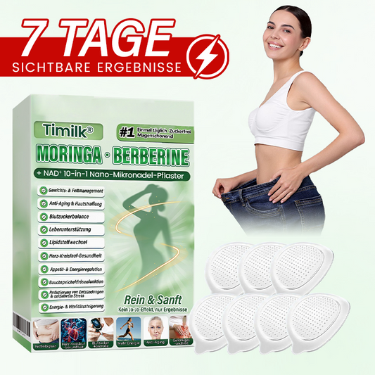 Offizieller Store | ☀️☀️ Timilk® Moringa · Berberine + NAD+ 10-in-1 Nano-Mikronadelpflaster(Nur einmal täglich – sichtbare Veränderungen innerhalb von 7 Tagen)🔥