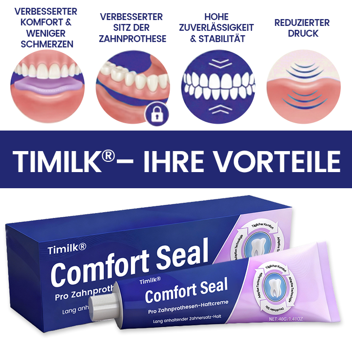 Timilk® Comfort Seal Pro Zahnprothesen-Haftcreme 🦷✨