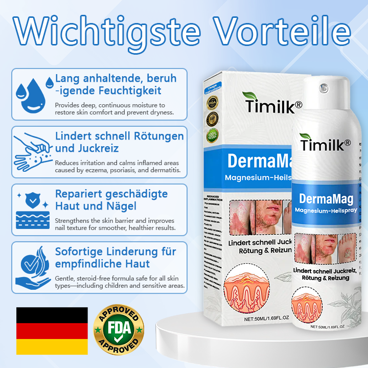✅ Offizieller Shop: Timilk® DermaMag Magnesium-Reparaturspray 🔥