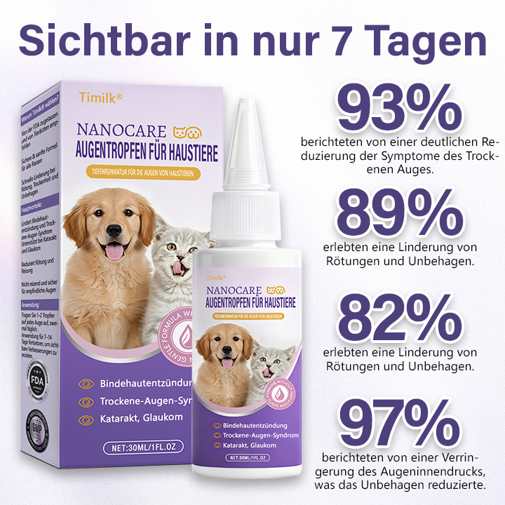 Timilk® NanoCare Augentropfen für Haustiere 🔥