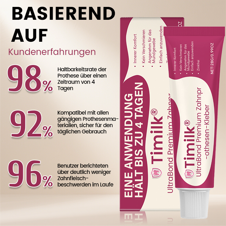 Timilk® UltraBond Premium Zahnprothesen-Kleber 🔥
