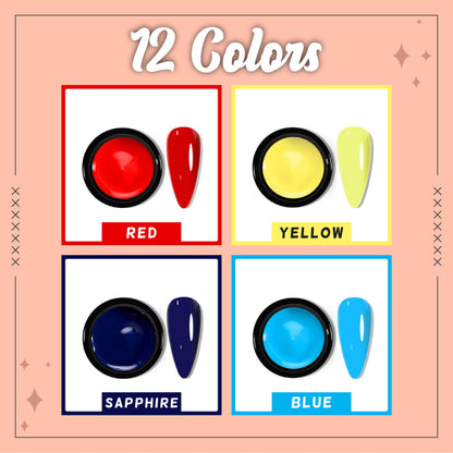 12 Color-Craze Gel-Nagellack
